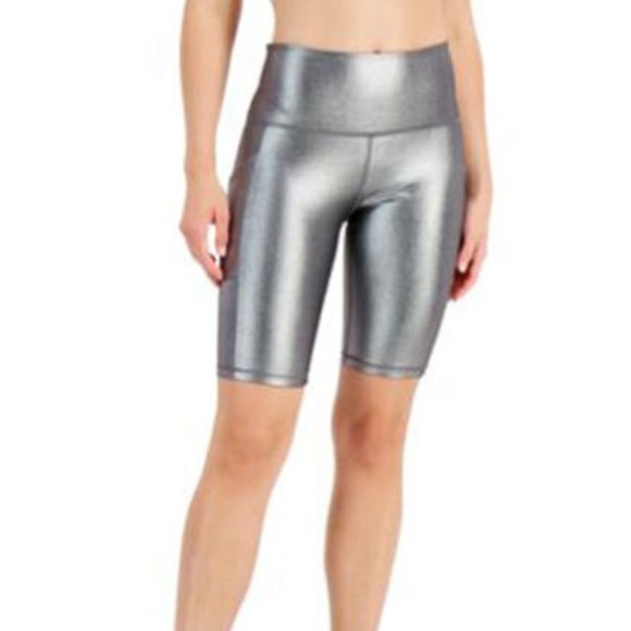 Ideology Pants - Ideology Liquid Silver Bike Shorts